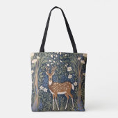 Hirsche im Bluebellwald William Morris Inspiriert Tasche (Rückseite)