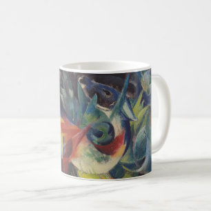Hirsche im Blumengarten von Franz Marc, Vintage Ku Kaffeetasse
