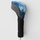 Hirsche im Dunkelwald von Blue Haze Initials Golf Headcover (angewinkelt)