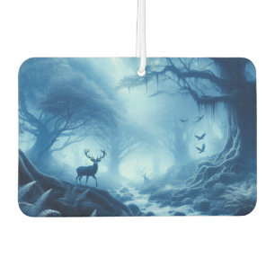 Hirsche im Dunklen Wald der blauen Haze Autolufterfrischer