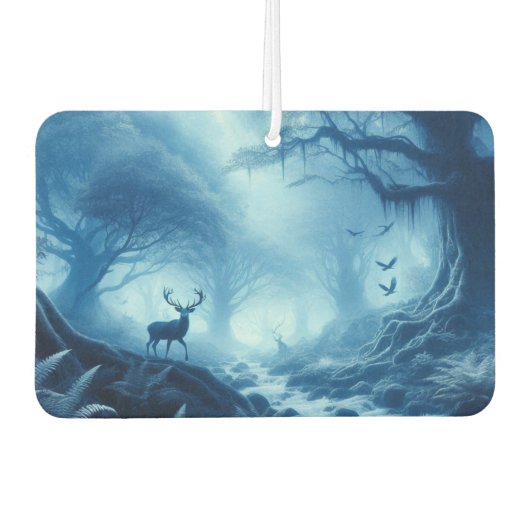 Hirsche im Dunklen Wald der blauen Haze Autolufterfrischer (Vorderseite)