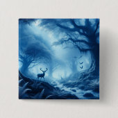 Hirsche im Dunklen Wald der blauen Haze Button (Vorderseite)