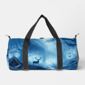 Hirsche im Dunklen Wald der blauen Haze Duffle Bag (Vorderseite)