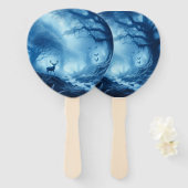 Hirsche im Dunklen Wald der blauen Haze Fächer (Vorne und Hinten)