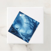 Hirsche im Dunklen Wald der blauen Haze Geschenkanhänger (Beispiel)