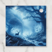 Hirsche im Dunklen Wald der blauen Haze Geschenkanhänger (Rückseite)