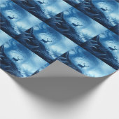 Hirsche im Dunklen Wald der blauen Haze Geschenkpapier (Ecke)