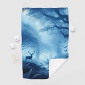 Hirsche im Dunklen Wald der blauen Haze Golfhandtuch (Insitu)