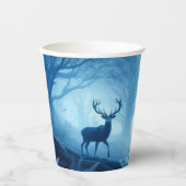 Hirsche im Dunklen Wald der blauen Haze Pappbecher (Vorderseite)