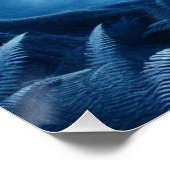 Hirsche im Dunklen Wald der blauen Haze Poster (Ecke)
