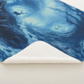 Hirsche im Dunklen Wald der blauen Haze Sherpadecke (3/4)