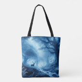 Hirsche im Dunklen Wald der blauen Haze Tasche (Rückseite)
