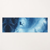 Hirsche im Dunklen Wald der blauen Haze Yogamatte (Vorderseite (Horizontal))