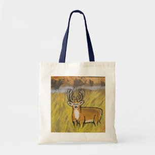 Hirsche im Fall Art Tote Tag Tragetasche