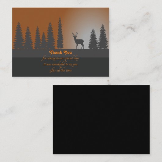 Hirsche im Feuer Dankeschön Karte (Vorne/Hinten)