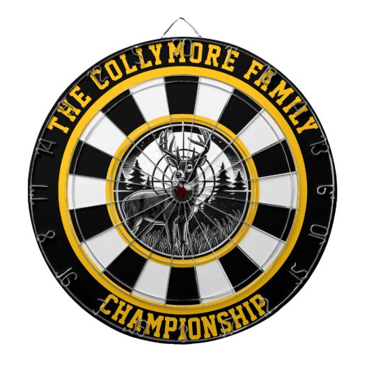 Hirsche im Friedlichen Waldbullseye Dartscheibe (vorne)