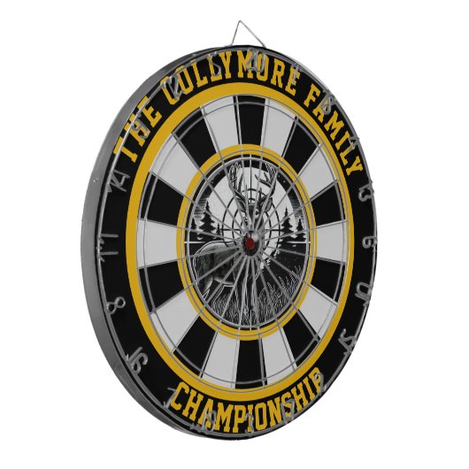 Hirsche im Friedlichen Waldbullseye Dartscheibe (Vorderseite Links)