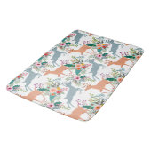 Hirsche im Garten Badematte (Schrägansicht)