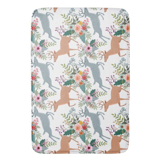 Hirsche im Garten Badematte (Vorderseite Vertikal)