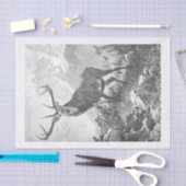 Hirsche im Gewebe der hohen Berge Seidenpapier (Handwerk)