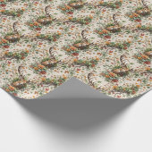 Hirsche im Herbst Blume Geschenkpapier (Ecke)