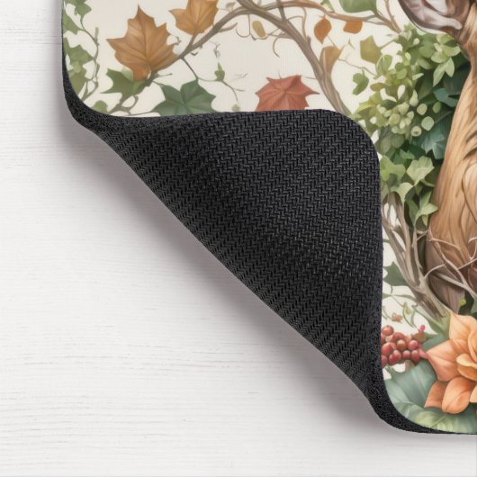 Hirsche im Herbst Blume Mousepad (Ecke)