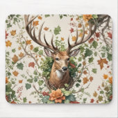 Hirsche im Herbst Blume Mousepad (Vorne)