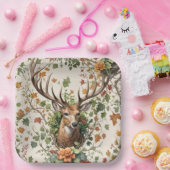 Hirsche im Herbst Blume Pappteller (Party)