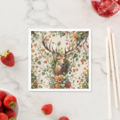 Hirsche im Herbst Blume Serviette (Beispiel)