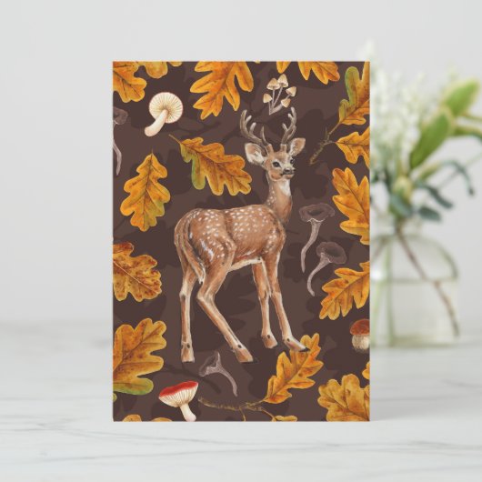 Hirsche im Herbstwald (Stehend Vorderseite)
