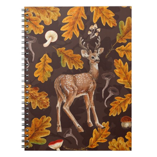 Hirsche im Herbstwald 2 Notizblock (Vorderseite)