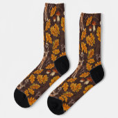 Hirsche im Herbstwald 2 Socken (Linkes Detail)