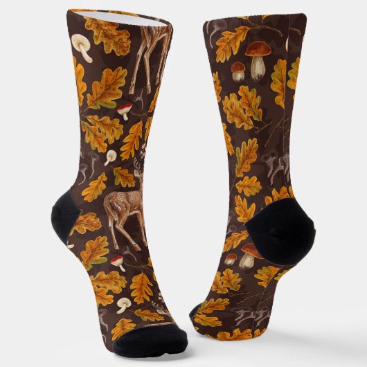 Hirsche im Herbstwald 2 Socken (Gewinkelt)