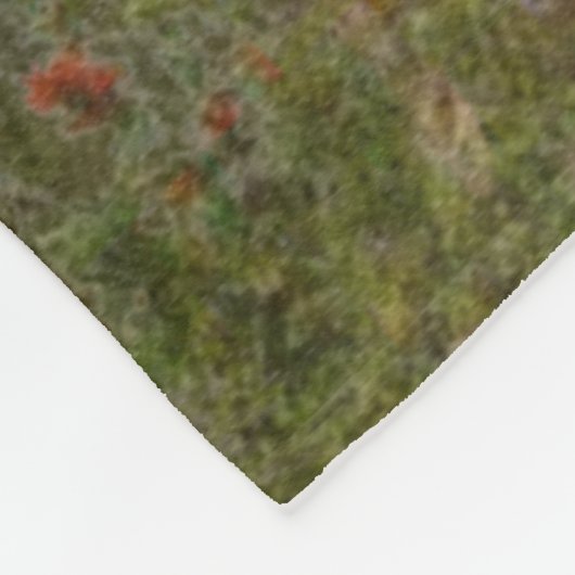 Hirsche im Herbstwald Fleecedecke (Ecke)