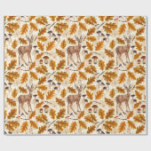 Hirsche im Herbstwald Geschenkpapier (Flach)