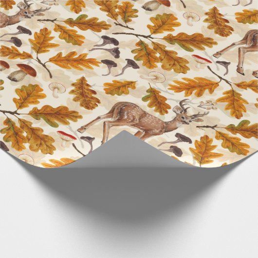 Hirsche im Herbstwald Geschenkpapier (Ecke)