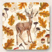 Hirsche im Herbstwald Getränkeuntersetzer (Vorderseite)
