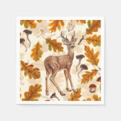 Hirsche im Herbstwald Serviette (Vorderseite)