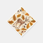 Hirsche im Herbstwald Serviette (Ecke)