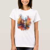 Hirsche im Herbstwald T-Shirt (Vorderseite)