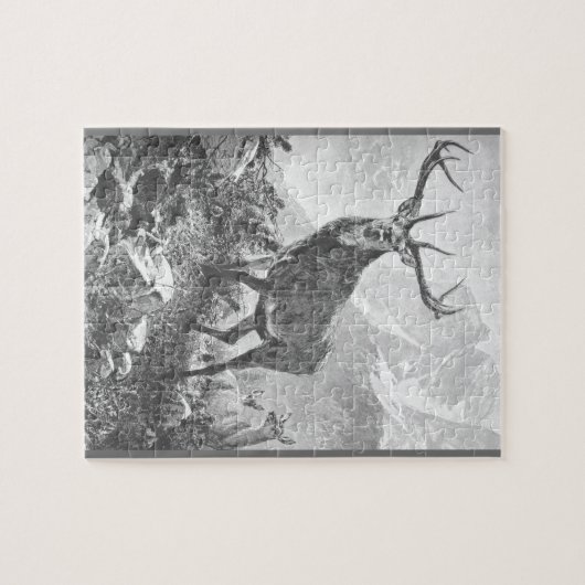 Hirsche im Hochgebirge Puzzle (Horizontal)