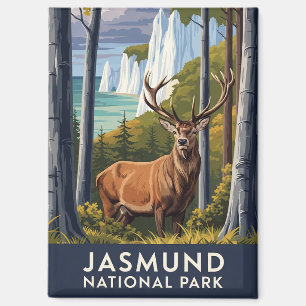 Hirsche im Jasmund Nationalpark Deutschland Reisen Magnet