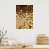 Hirsche im Kasuga Shrine Yoshida Hiroshi 1928 Poster (Küche)