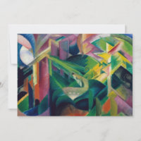 Hirsche im Klostergarten von Franz Marc