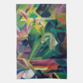 Hirsche im Klostergarten von Franz Marc Geschirrtuch (Vertikal)