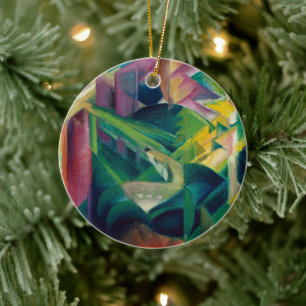 Hirsche im Klostergarten von Franz Marc Keramik Ornament