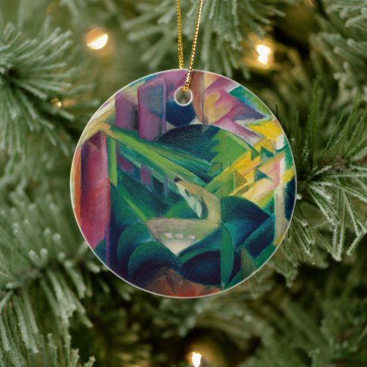 Hirsche im Klostergarten von Franz Marc Keramik Ornament (Baum)