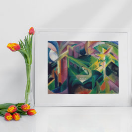 Hirsche im Klostergarten von Franz Marc Poster
