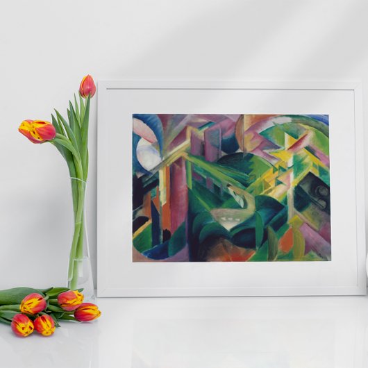 Hirsche im Klostergarten von Franz Marc Poster