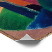 Hirsche im Klostergarten von Franz Marc Poster (Ecke)